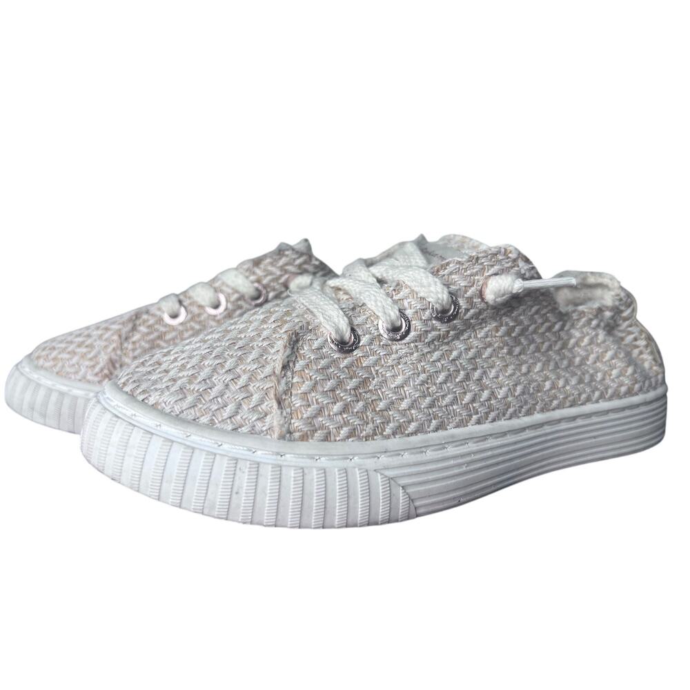 Tommy Bahama Tan Tweed Casual Slip on Athletic Tennis Shoe Women's 7